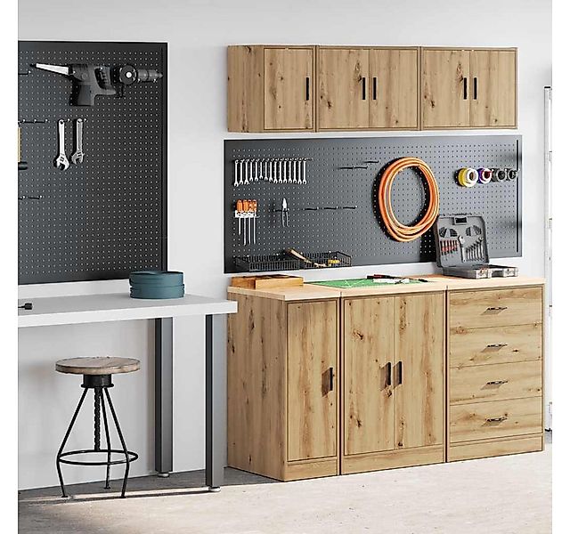 vidaXL Schrankmodule Garagenschränke 2 Stk. Artisan-Eiche Holzwerkstoff günstig online kaufen