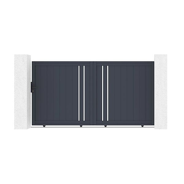 Casanoov Schiebetor Aus Aluminium 3M Giona H 160Cm Grau günstig online kaufen
