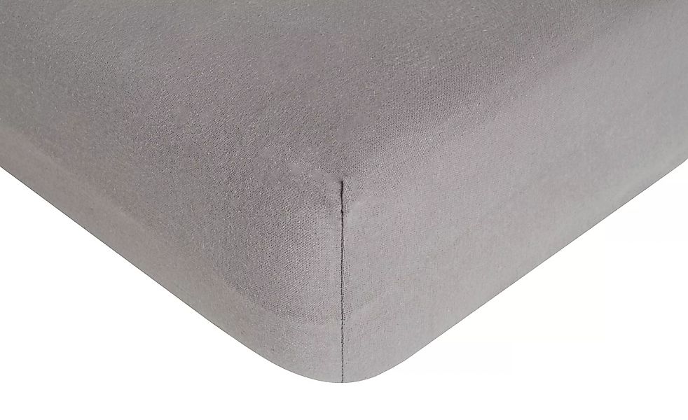 Flanell Spannbetttuch - grau - 100 % Baumwolle - 180 cm - Sconto günstig online kaufen