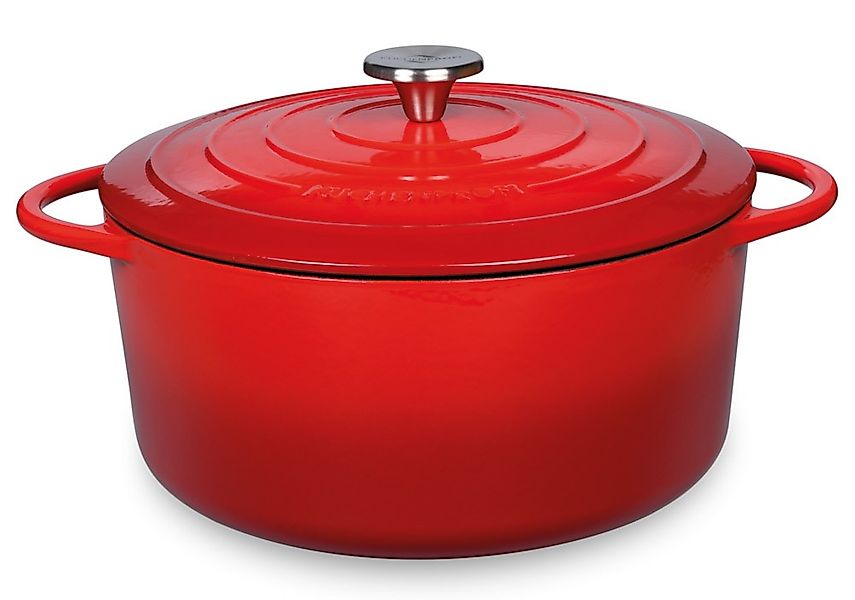 Küchenprofi Bräter Provence Rund Gusseisen Bratentopf Rot 26 cm günstig online kaufen