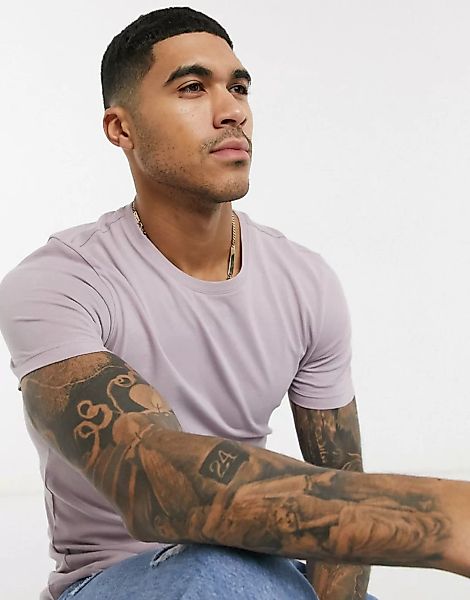 New Look – Muskel-T-Shirt in Violett günstig online kaufen