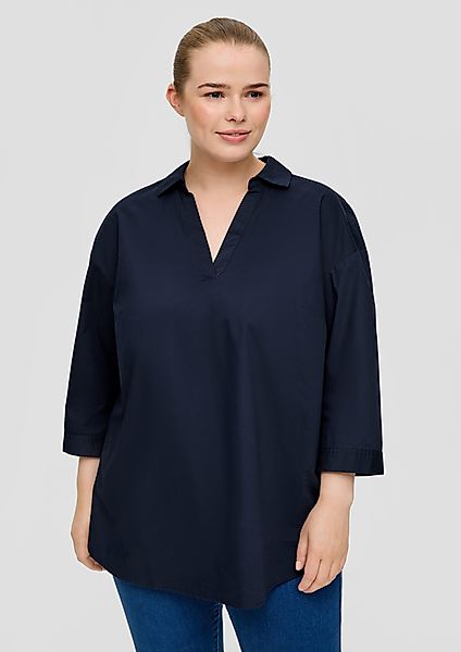 TRIANGLE Langarmbluse Bluse mit aufknöpfbarem Saum günstig online kaufen