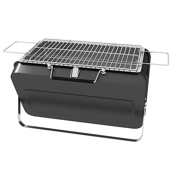 Outsunny Mini-Grill aus Holzkohle Tragbarer BBQ mit Kofferhülle Klappbarer günstig online kaufen
