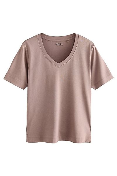 Next V-Shirt T-Shirt mit V-Ausschnitt aus Baumwolle und Modal (1-tlg) günstig online kaufen