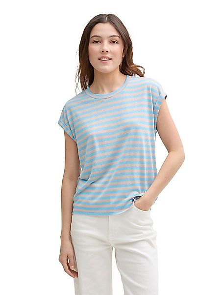 TOM TAILOR Denim T-Shirt mit Streifen Muster günstig online kaufen