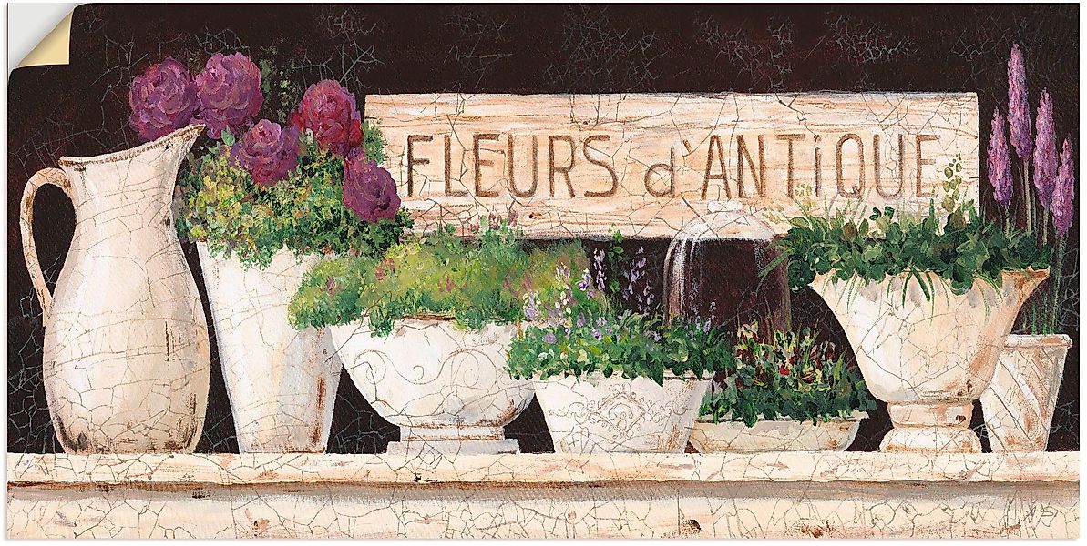Artland Wandbild Antike Blumen, Vasen & günstig online kaufen