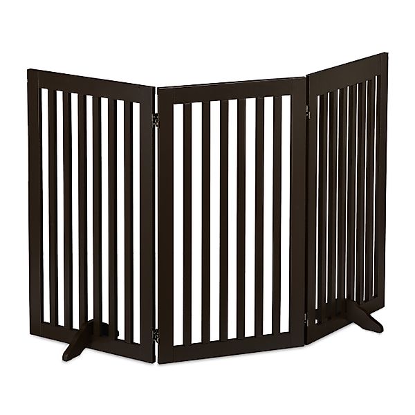 relaxdays Treppenschutzgitter Braunes Absperrgitter 92 cm, günstig online kaufen