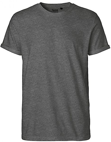 Neutral Rundhalsshirt Herren Roll Up Sleeve günstig online kaufen