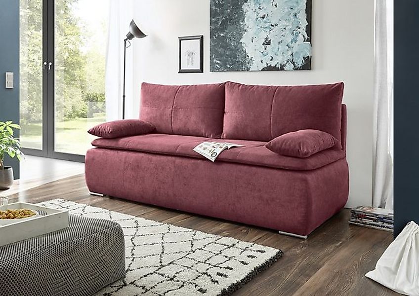 Black Red White Schlafsofa Liegefläche 208x160cm, berry - 208x102x95 (BxHxT günstig online kaufen