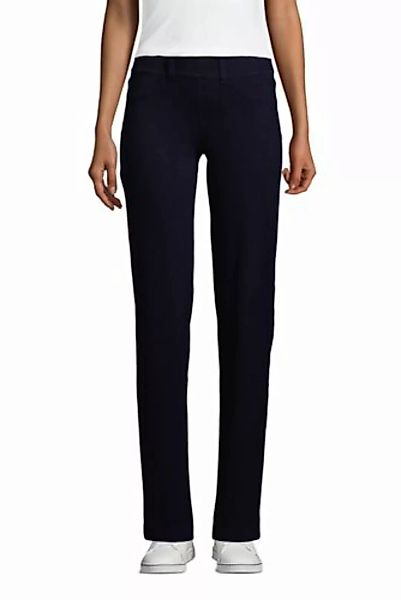 Starfish Knit Denim Mid Waist Straight Jeans, Damen, Größe: M Normal, Blau, günstig online kaufen