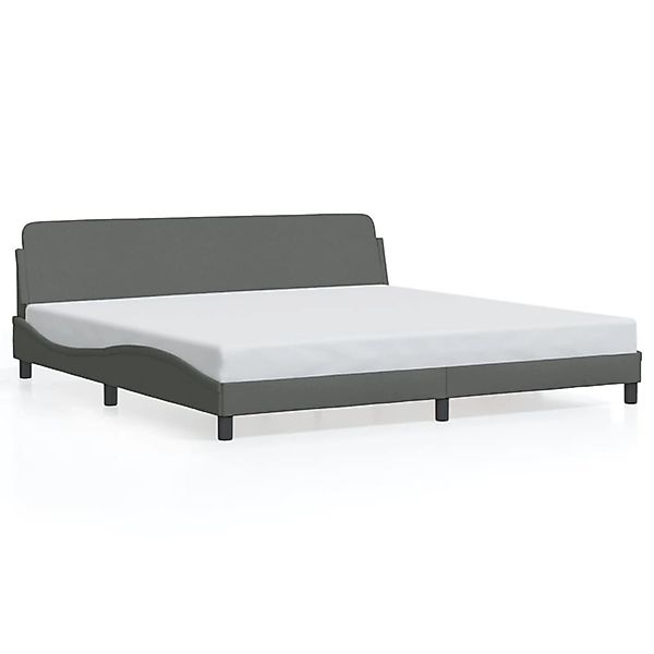 vidaXL Bettgestell Dover Dunkelgrau 200x200 cm Stoff 373246 günstig online kaufen