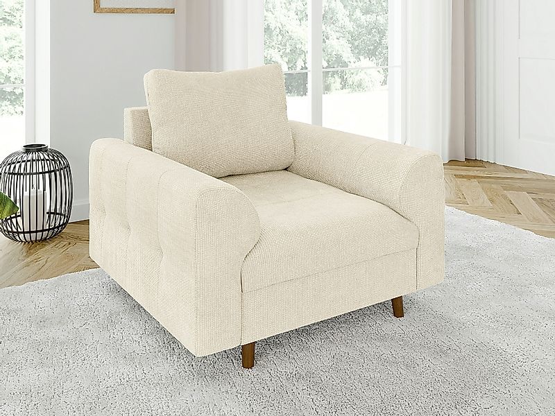 S-Style Möbel Sessel Kristian mit Holzfüßen günstig online kaufen