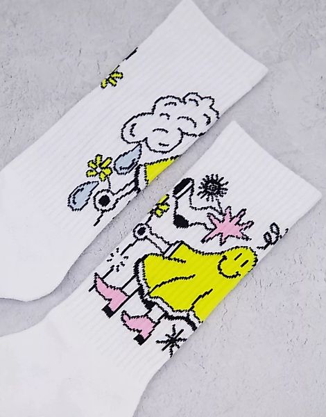 Afends – Tito – Socken in Weiß günstig online kaufen