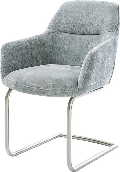 DELIFE Polsterstuhl Pejo-Flex, Freischwinger rund Edelstahl günstig online kaufen
