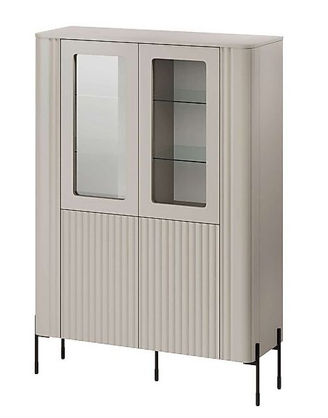 99rooms Vitrine Reva (Standvitrine, Wohnmöbel) mit Glastüren, aus Holzwerks günstig online kaufen