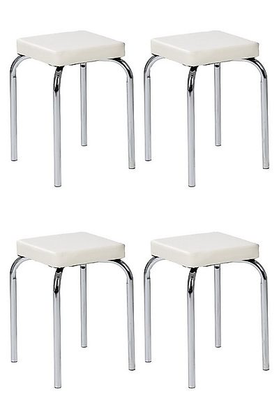 HAKU Sitzhocker Stapelhocker 4er Set, B 36 x H 47 x T 36 cm, Metallgestell günstig online kaufen