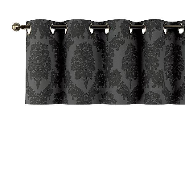 Kurzgardine mit Ösen, schwarz, 260 x 40 cm, Damasco (613-32) günstig online kaufen