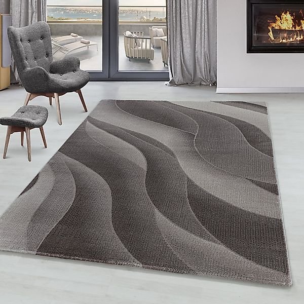 SIMPEX24 Designteppich Wellen Design, Läufer, Höhe: günstig online kaufen