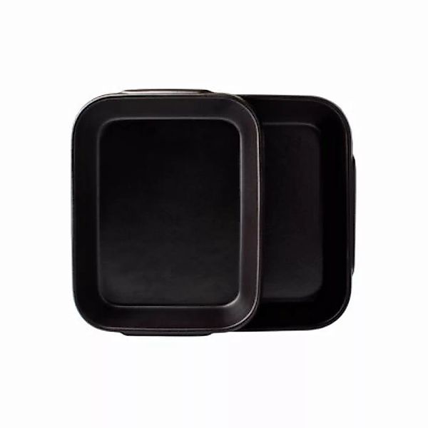 Auflaufform  keramik schwarz / 2er-Set - 26x30 + 21x25cm / Steinzeug - Mall günstig online kaufen