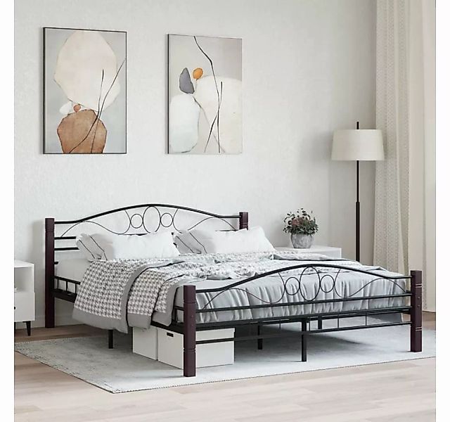 furnicato Bett Bettgestell Schwarz Metall 160×200 cm günstig online kaufen