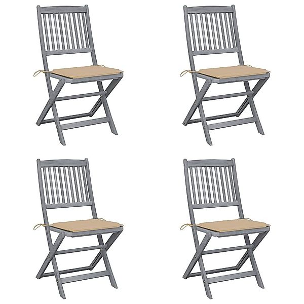 vidaXL Gartenstuhl Klappbare Gartenstühle 4 Stk. günstig online kaufen