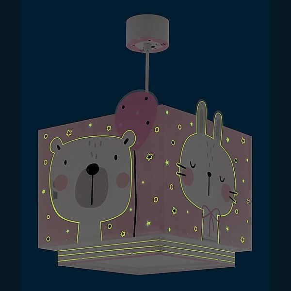 Pendelleuchte Baby Jungle in Rosa E27 günstig online kaufen