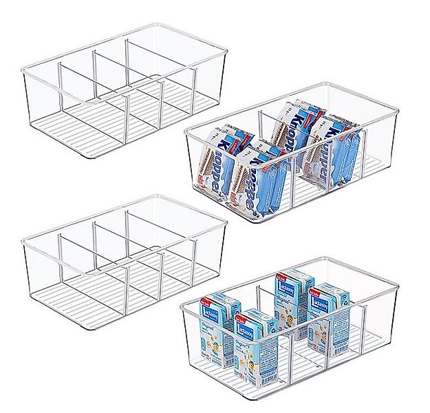 zggzerg Aufbewahrungsbox Kühlschrank Organizer mit 4 Fächern Küche Stapelba günstig online kaufen