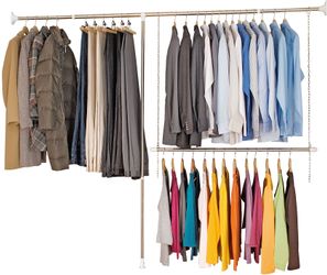 WENKO Teleskopregal »Garderobe« Set, 3 Stk. tlg. flexibles Kleiderstangensy günstig online kaufen