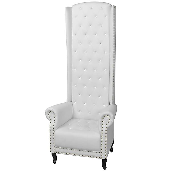 vidaXL Sessel Hochlehner-Sessel Weiß Kunstleder (1-St) günstig online kaufen