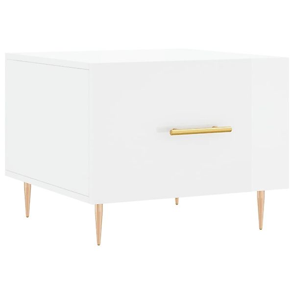 vidaXL Couchtisch Hochglanz-Weiß 50x50x40 cm Holzwerkstoff 829368 günstig online kaufen