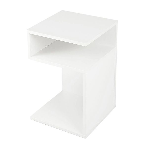 Costway Beistelltisch Holz 3 Ebenen Sofatisch Nachttisch Modern Weiß günstig online kaufen