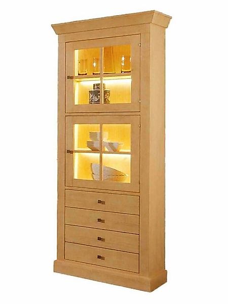 Casamia Vitrine Vitrine Glas-Vitrine Standvitrine 2-türig Santos 214x82cm M günstig online kaufen