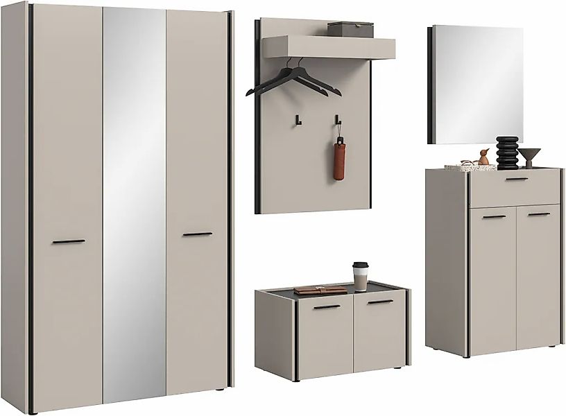Home affaire Garderoben-Set "RAK, 5-teilige Garderoben-Kombination, Breite günstig online kaufen