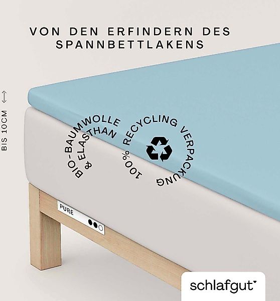 Schlafgut Spannbettlaken »PURE TOPPER in Gr. 90x200, 140x200 oder 180x200 c günstig online kaufen