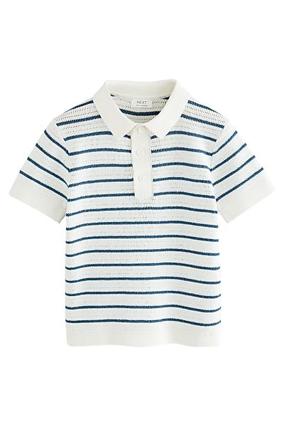 Next Polokragenpullover Strick-Poloshirt mit Knopfdetail 100 % günstig online kaufen