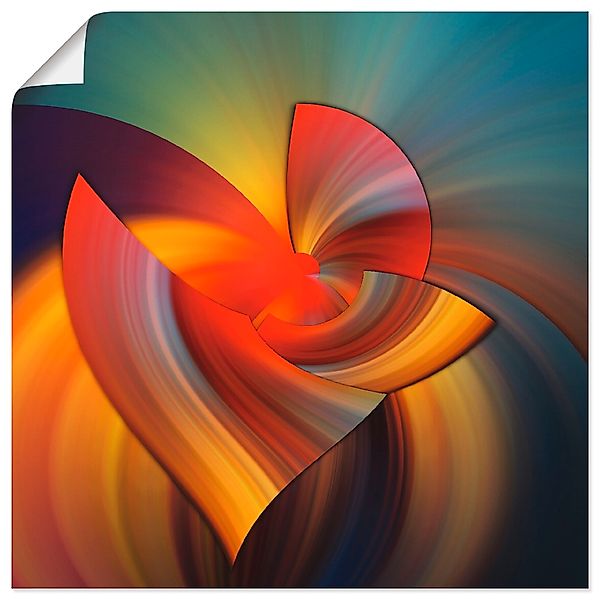 Artland Poster "Abstraktes in bunt" Muster 1 Stk. tlg. als Leinwandbild, Po günstig online kaufen