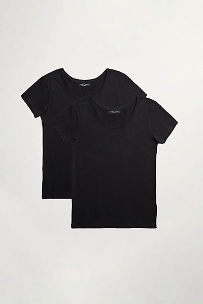 YSABEL MORA Kurzarmshirt, (2er Pack), mit Rundhals, elastisch, Baumwollmix, günstig online kaufen