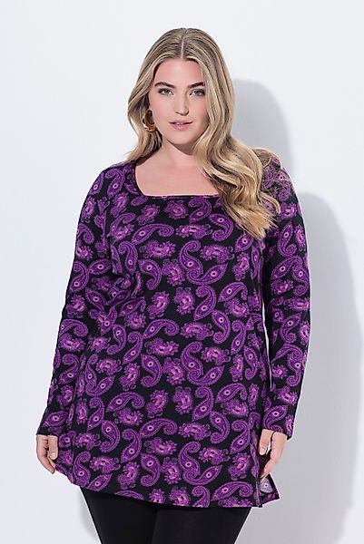 Ulla Popken Longshirt Longshirt Paisley A-Linie günstig online kaufen