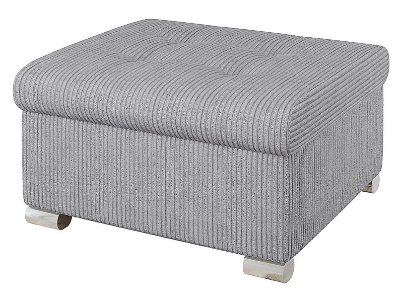 MIRJAN24 Polsterhocker Niko Klein, Silber Füße, 70x68x41 cm günstig online kaufen