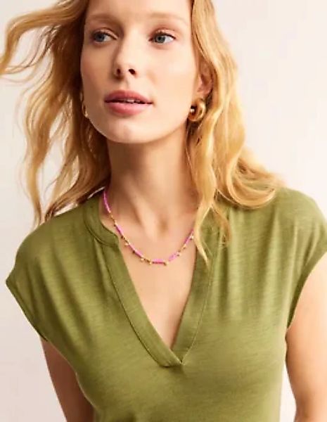 Halskette mit Perlen Damen Boden, Pink günstig online kaufen