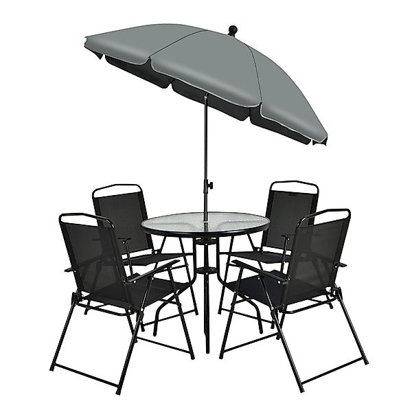 KOMFOTTEU Balkonset Gartenmöbel Set, 4 Gartenstühle günstig online kaufen