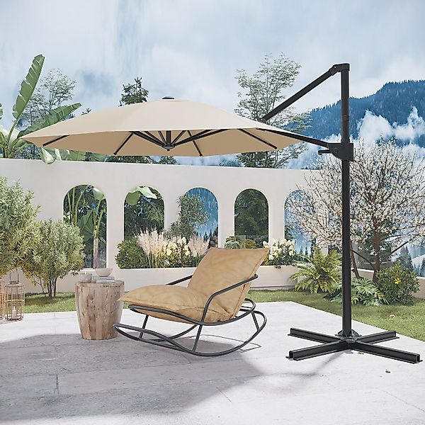 GUNJI Sonnenschirm ∅270/330cm,Gartenschirm UV Schutz 50+,mit günstig online kaufen