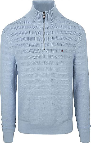 Tommy Hilfiger Pullover Halfzip Structure Indigo - Größe M günstig online kaufen
