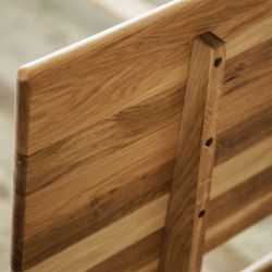 Naturholzbett aus Wildeiche Massivholz 35 cm Fußteil günstig online kaufen