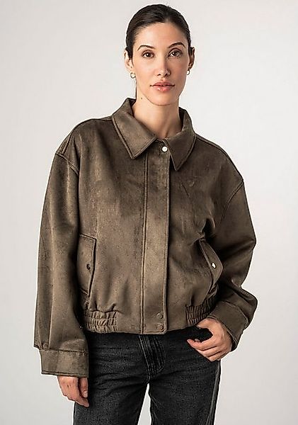 Mauritius Lederimitatjacke 2Waylina mit Falten, mit Druckknöpfen, mit Seite günstig online kaufen