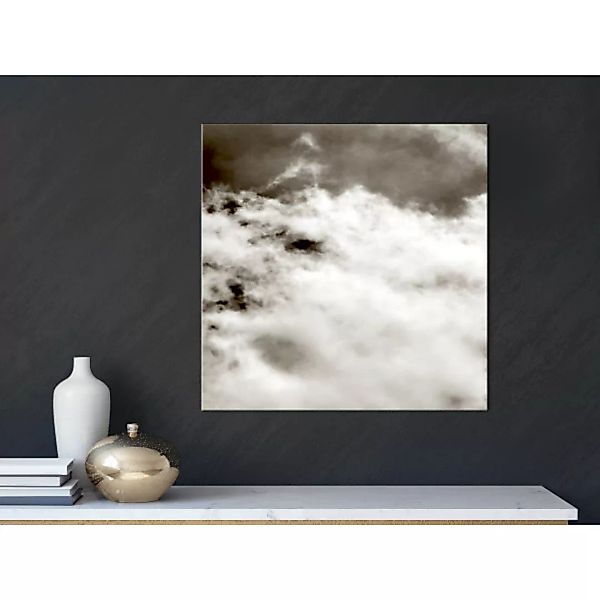 Leinwandbild Zeitwolken - künstlerisches Schwarz-Weiß-Foto des Himmels XXL günstig online kaufen