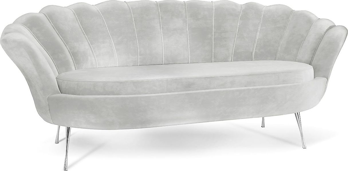 WFL GROUP Sofa Muschel, Samt 3-Sitzer günstig online kaufen