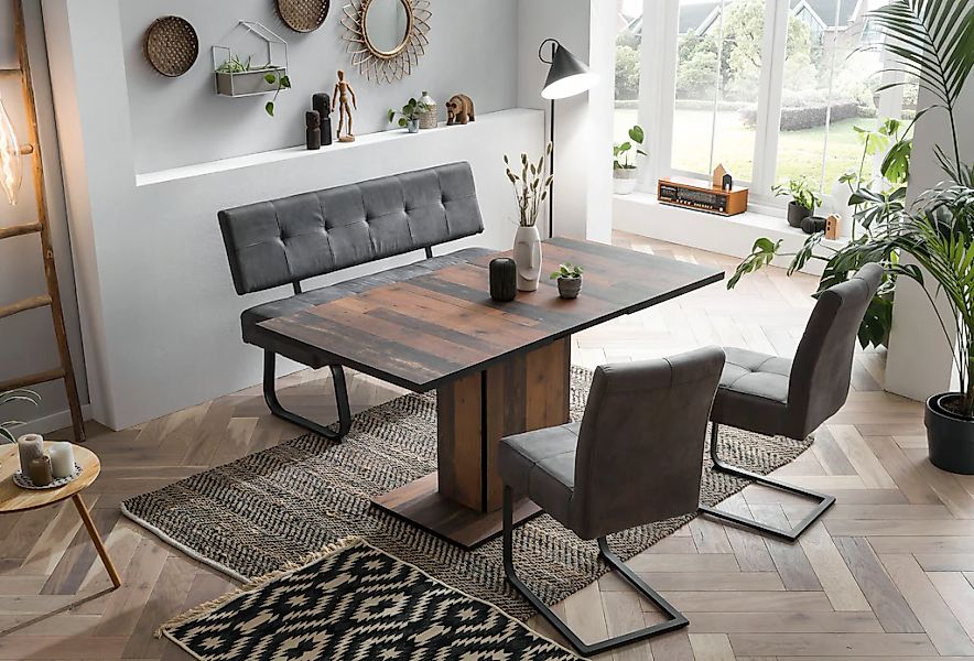 HELA Essgruppe "Luise I G (Bank, Stühle, Tisch)" Set, 4 Stk. tlg. Komfortsi günstig online kaufen