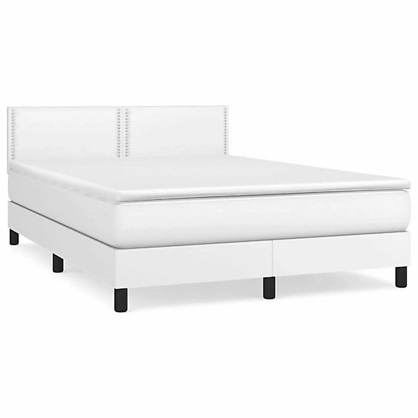 vidaXL Boxspringbett mit Matratze Grau 140x200 cm Kunstleder1370967 günstig online kaufen