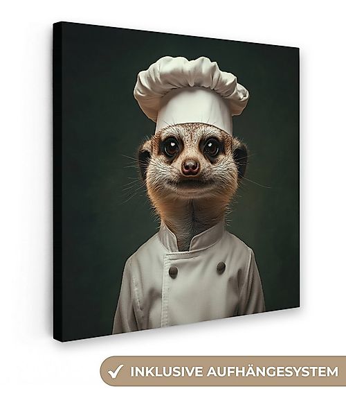 OneMillionCanvasses® Leinwandbild Tier - Koch - Erdmännchen, Fotodruck (1 S günstig online kaufen